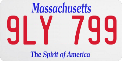 MA license plate 9LY799