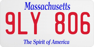 MA license plate 9LY806