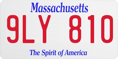 MA license plate 9LY810