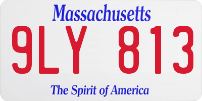 MA license plate 9LY813