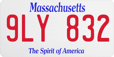MA license plate 9LY832