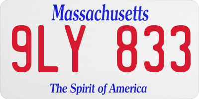 MA license plate 9LY833