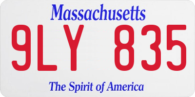 MA license plate 9LY835