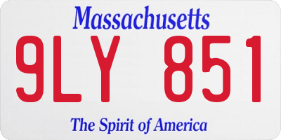 MA license plate 9LY851