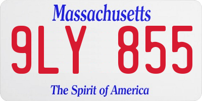 MA license plate 9LY855