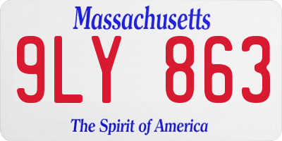 MA license plate 9LY863