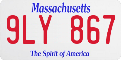 MA license plate 9LY867