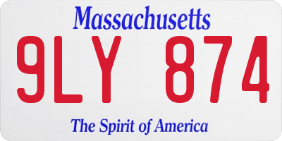 MA license plate 9LY874