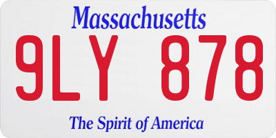 MA license plate 9LY878