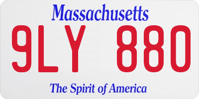MA license plate 9LY880