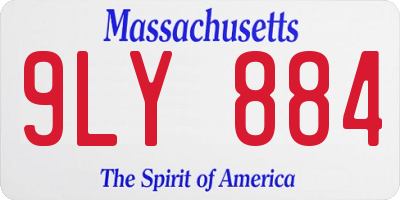MA license plate 9LY884