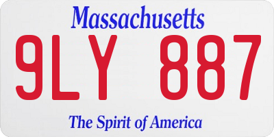 MA license plate 9LY887