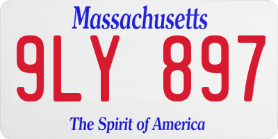 MA license plate 9LY897