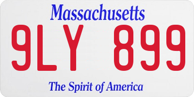 MA license plate 9LY899