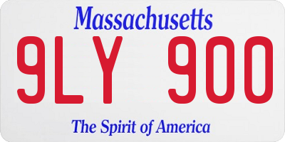 MA license plate 9LY900