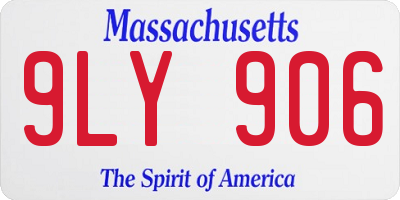 MA license plate 9LY906