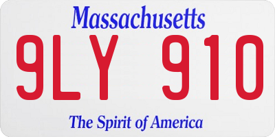 MA license plate 9LY910