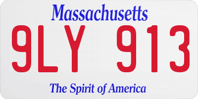 MA license plate 9LY913