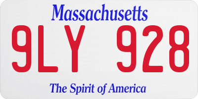 MA license plate 9LY928
