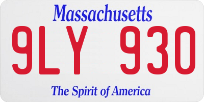 MA license plate 9LY930