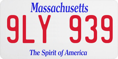 MA license plate 9LY939