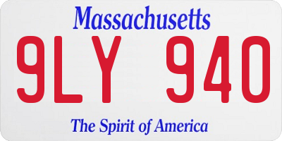 MA license plate 9LY940