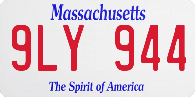 MA license plate 9LY944