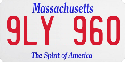 MA license plate 9LY960