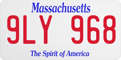MA license plate 9LY968