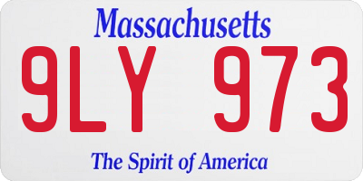 MA license plate 9LY973