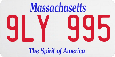 MA license plate 9LY995