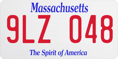 MA license plate 9LZ048