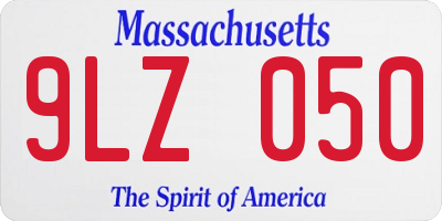 MA license plate 9LZ050