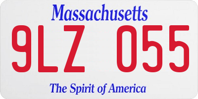 MA license plate 9LZ055