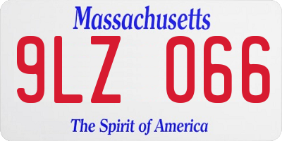 MA license plate 9LZ066