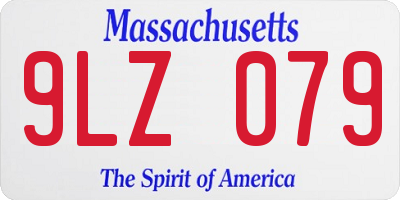 MA license plate 9LZ079