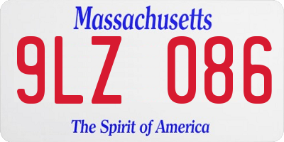 MA license plate 9LZ086