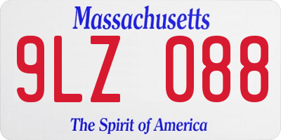 MA license plate 9LZ088