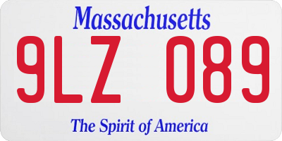 MA license plate 9LZ089