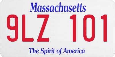 MA license plate 9LZ101
