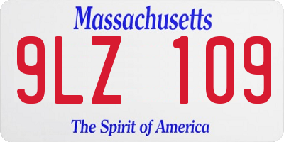 MA license plate 9LZ109