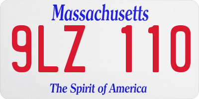 MA license plate 9LZ110