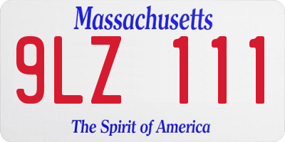 MA license plate 9LZ111
