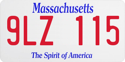 MA license plate 9LZ115