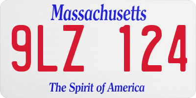 MA license plate 9LZ124