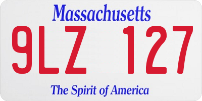 MA license plate 9LZ127