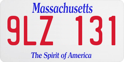 MA license plate 9LZ131