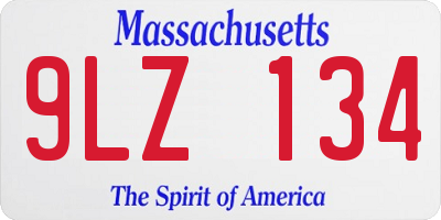 MA license plate 9LZ134