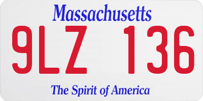 MA license plate 9LZ136