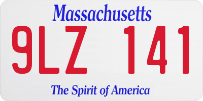 MA license plate 9LZ141